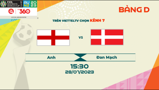 Link xem trực tiếp bóng đá Anh và Đan Mạch (World Cup nữ 2023)